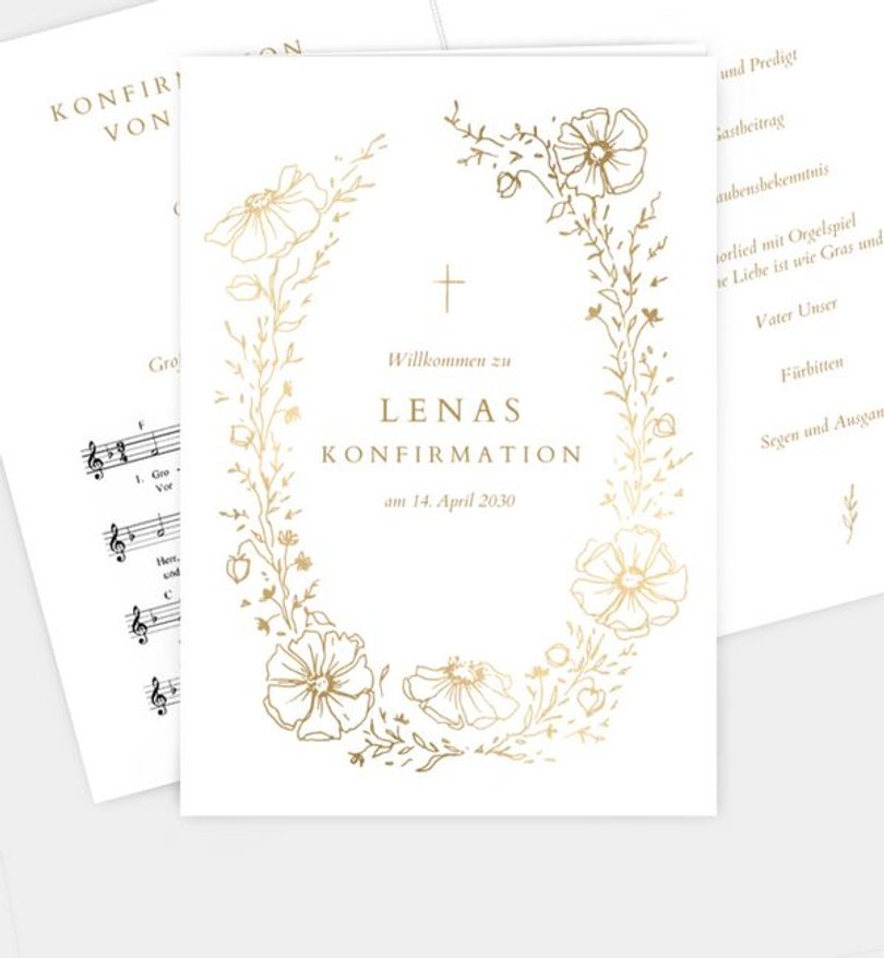 Kirchenheft Konfirmation Goldener Tag