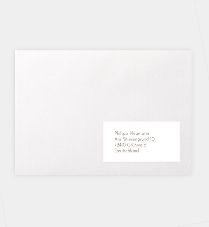 Empfängeraufkleber Konfirmation Next Step