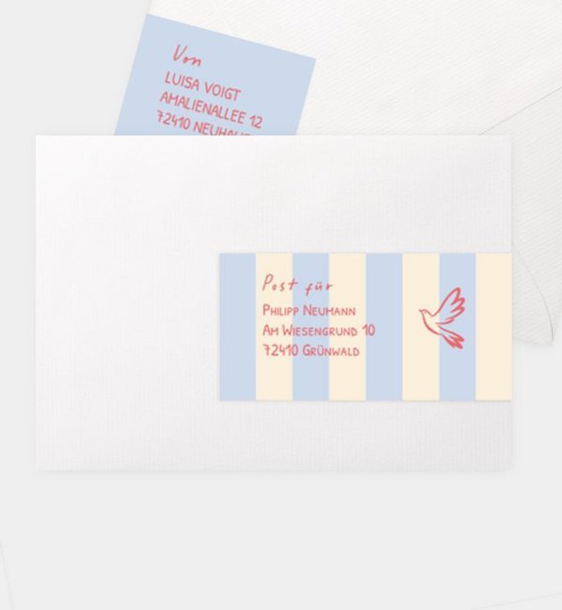 Adressaufkleber Konfirmation Linea