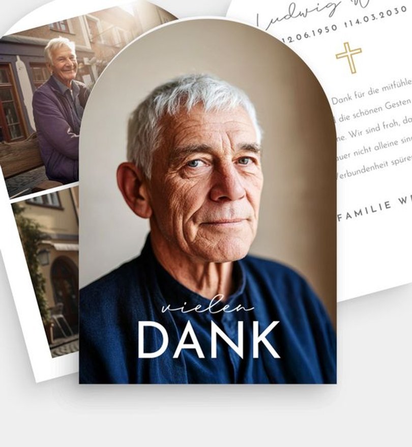 Dankeskarte Trauer Edles Fest
