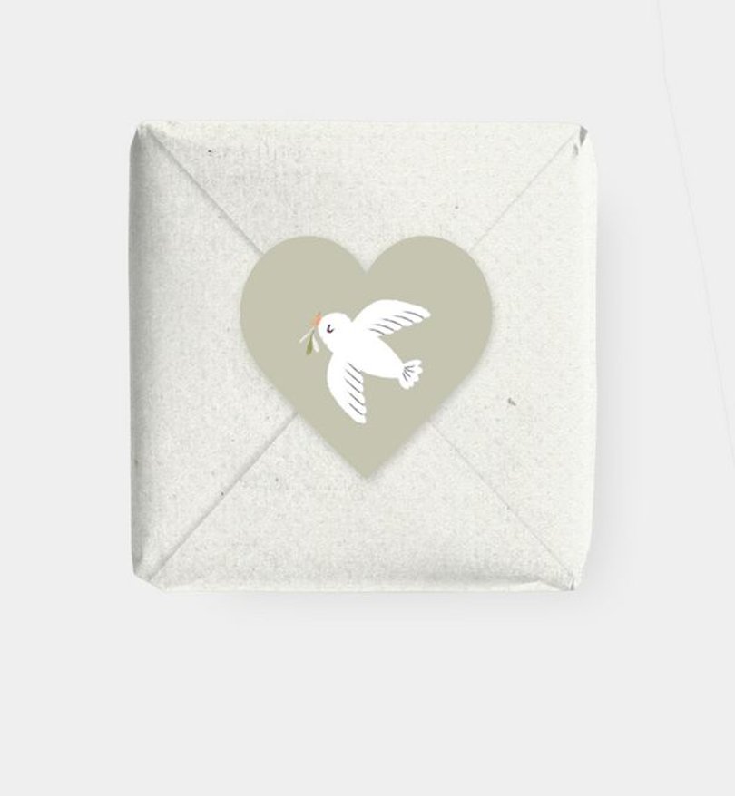 Geschenkaufkleber Konfirmation Olive & Bird