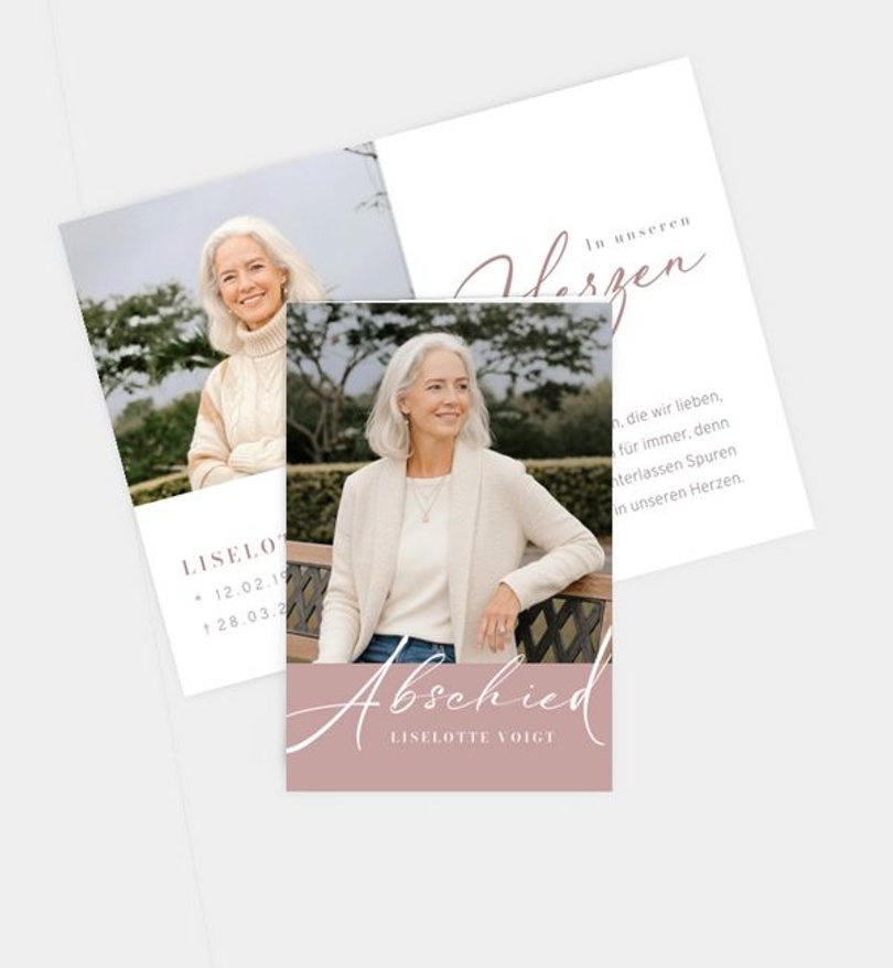 Sterbebilder Trauer Soft Elegance