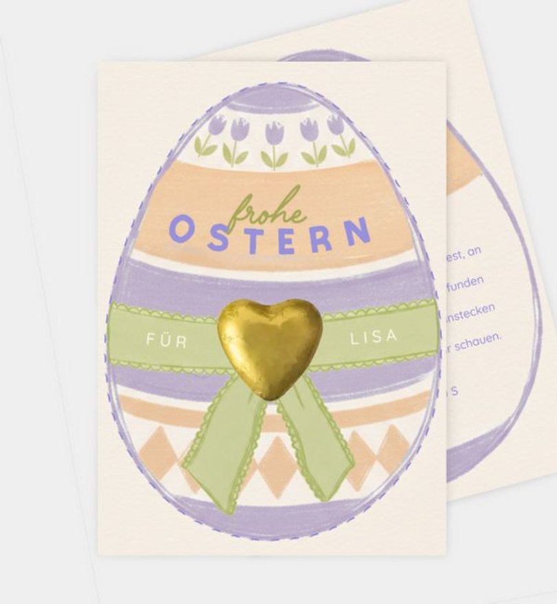 Grußkarte Ostern Cut-Out Osterei