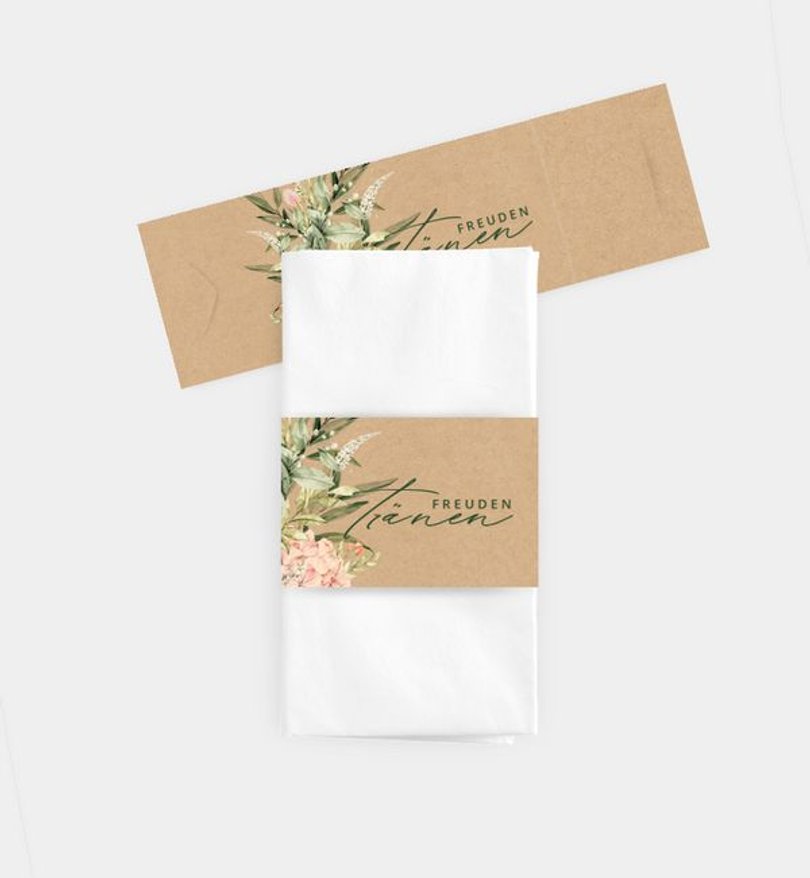 Taschentücher Banderole Hochzeit Besondere Freude