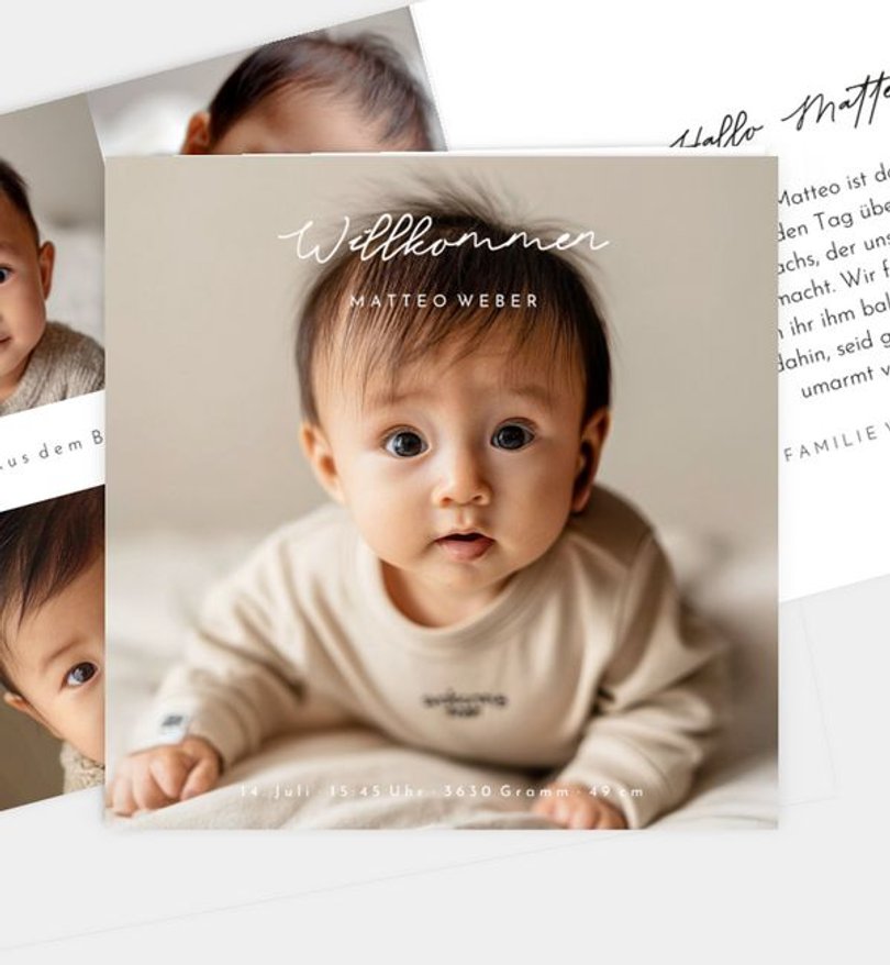 Geburtsanzeige Geburt Leichtigkeit · UNICEF