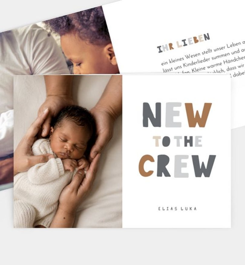 Geburtsanzeige Geburt Crew · UNICEF