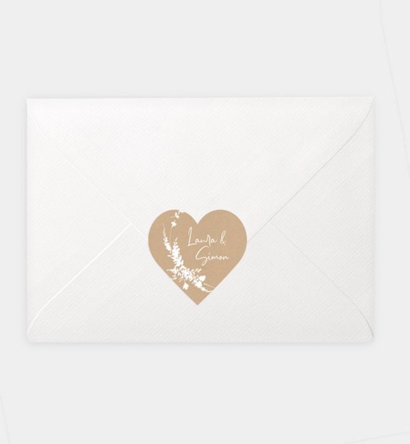Siegelsticker Hochzeit Sommerkranz