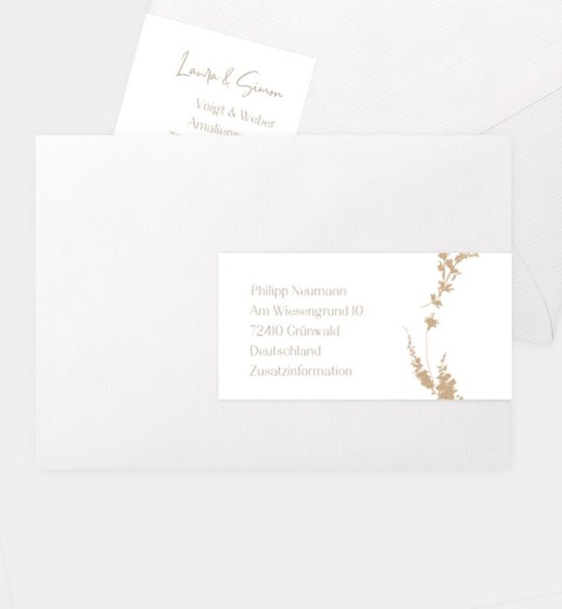 Adressaufkleber Hochzeit Sommerkranz