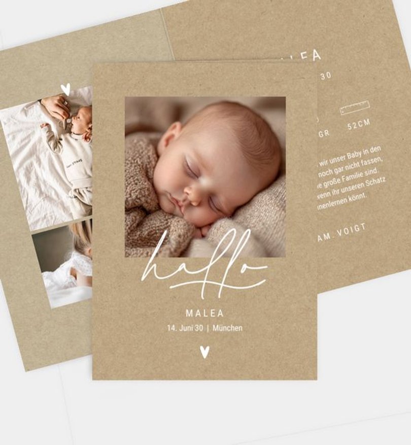 Geburtsanzeige Geburt Hola · UNICEF
