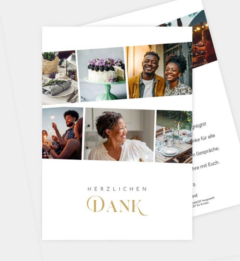 Dankeskarte Geburtstag Graceful · UNICEF