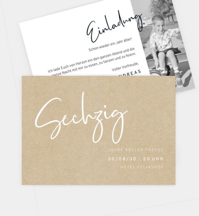 Einladungskarte Geburtstag Voller Freude · Vintage · UNICEF