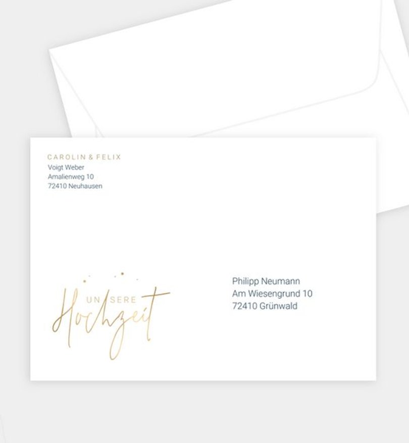 Briefumschlag Hochzeit Sparkling night