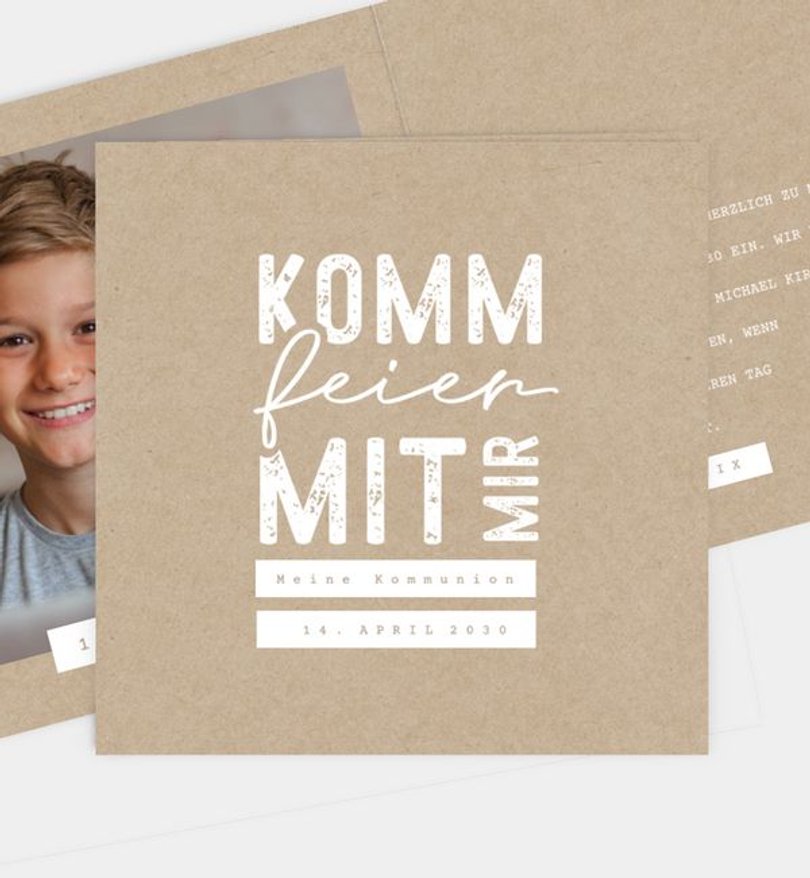 Einladungskarte Kommunion My Day · Crafty · UNICEF