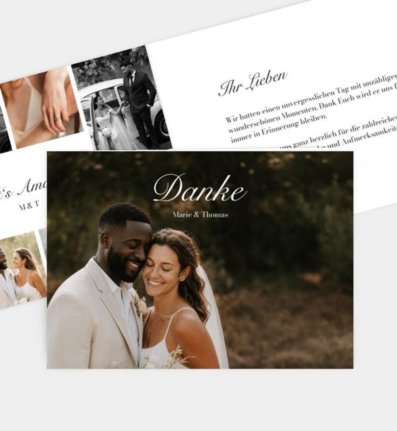 Dankeskarte Hochzeit Classic Elegance · UNICEF