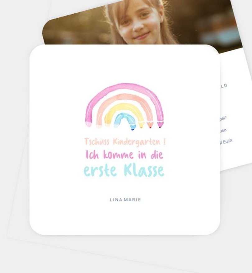 Einladungskarte Einschulung Mal dir die Welt