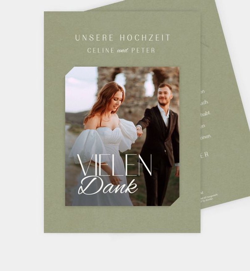 Dankeskarte Hochzeit Timeless Letters · UNICEF