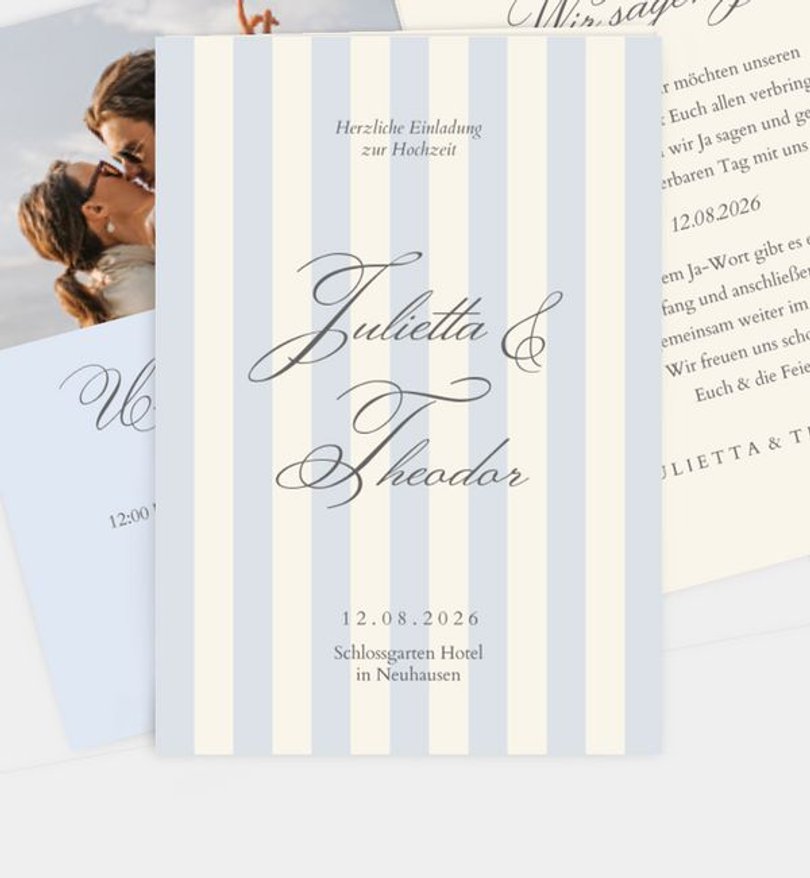 Einladungskarte Hochzeit Royal Stripes · UNICEF