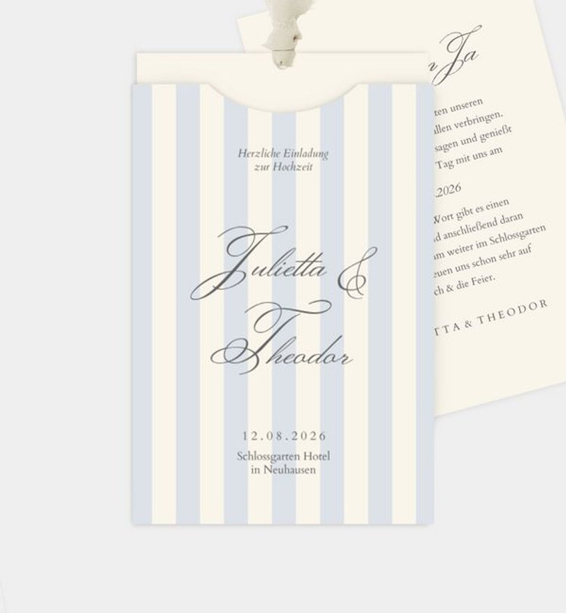 Einladungskarte Hochzeit Royal Stripes · UNICEF