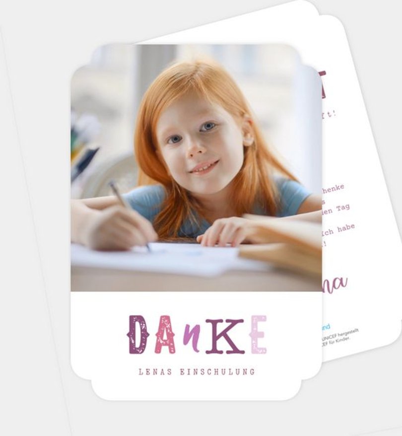 Dankeskarte Einschulung Cool Kids · UNICEF