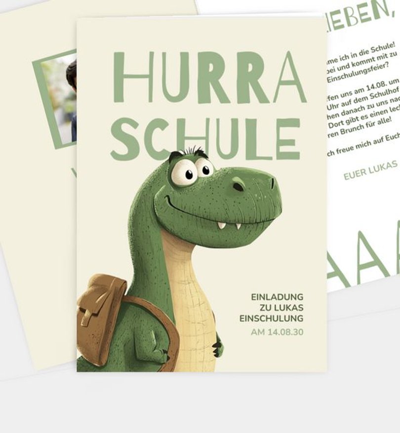 Einladungskarte Einschulung Schuldino · UNICEF