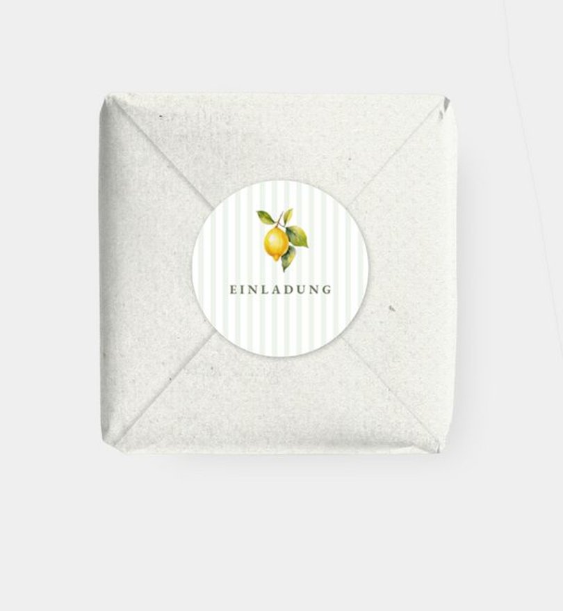 Geschenkaufkleber Hochzeit Lemon Summer