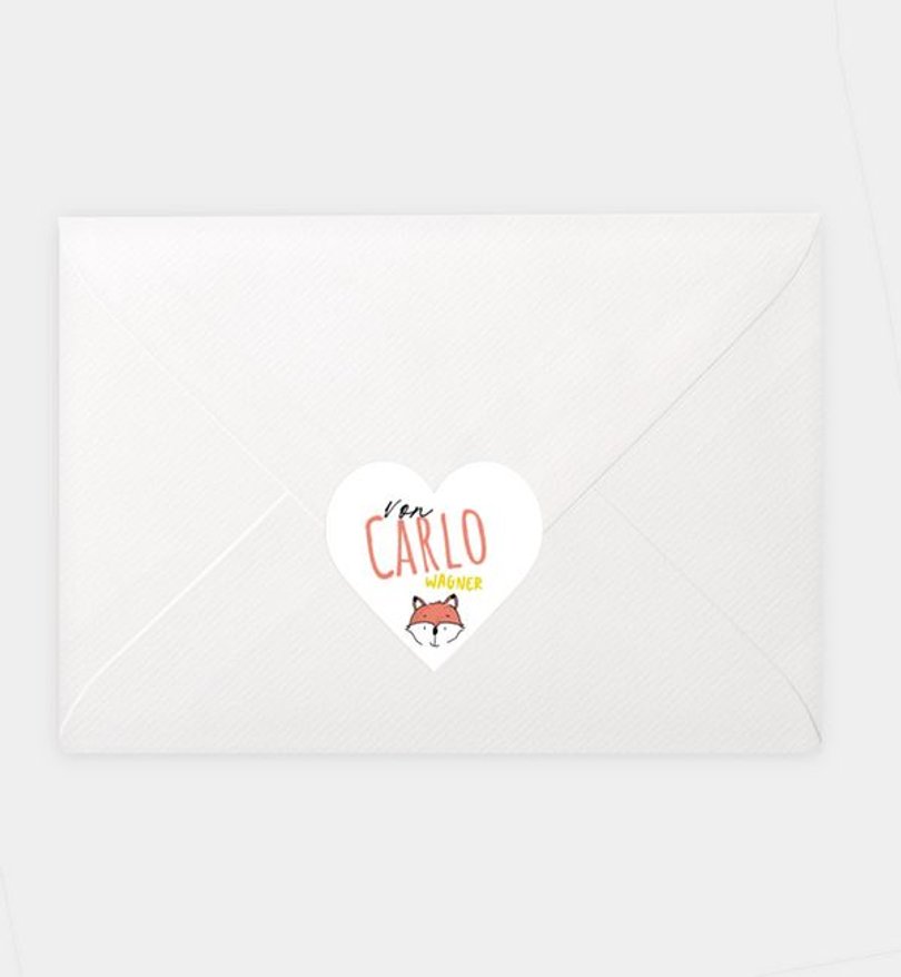 Siegelsticker Einschulung Schnell wie ein Fuchs