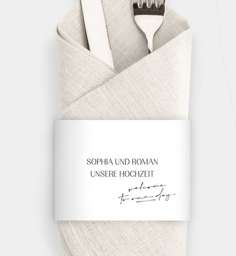 Besteck Servietten-Zubehör Hochzeit Urban Wedding
