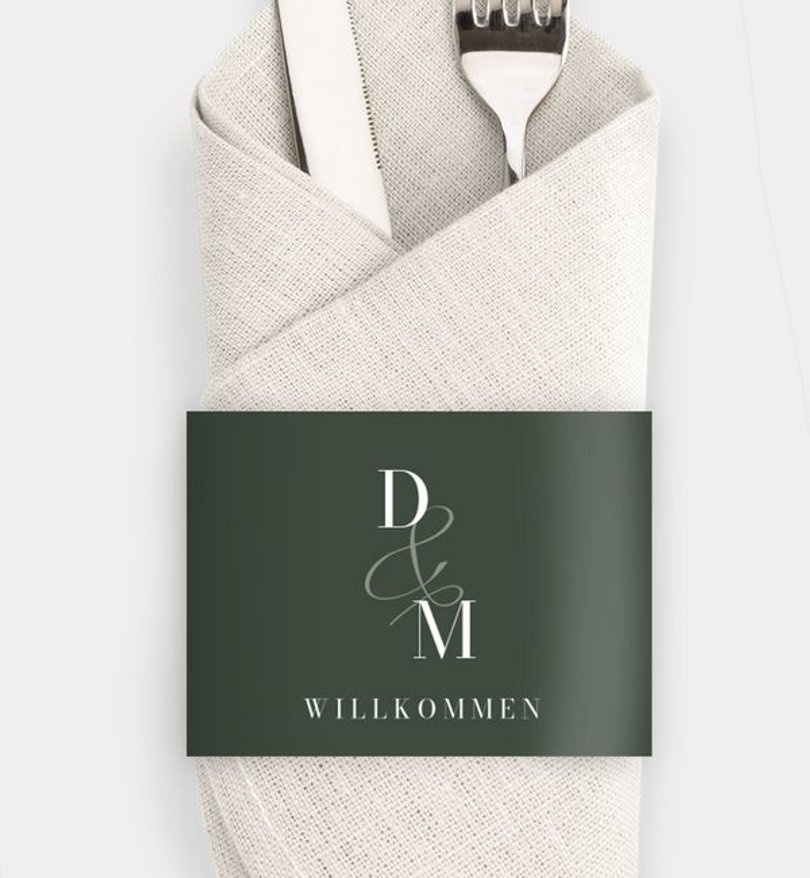 Besteck Servietten-Zubehör Hochzeit Sanfte Natur
