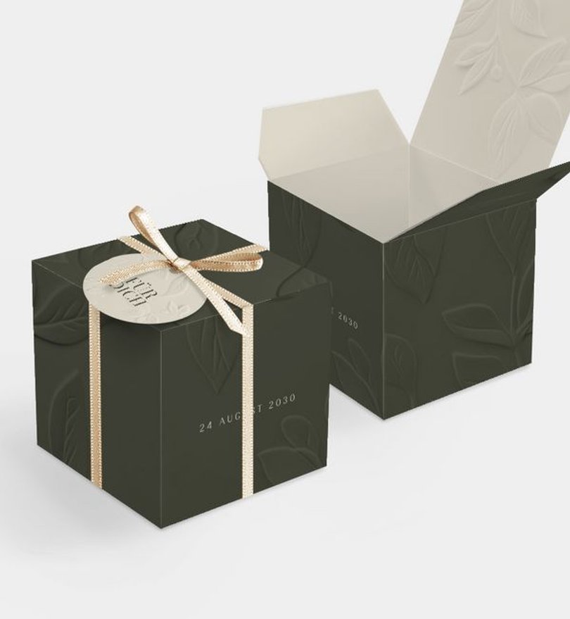 Gastgeschenk Hochzeit Botanical Garden · Prägeoptik
