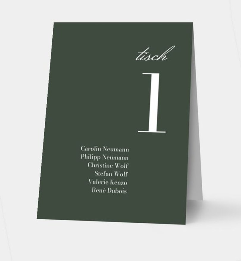 z_gruppentischkarte hochzeit/z_gruppentischkarte/occasion Sanfte Natur