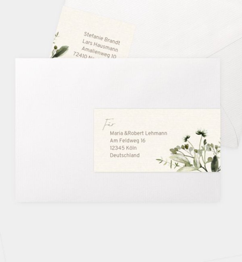 Adressaufkleber Hochzeit Natural Bouquet