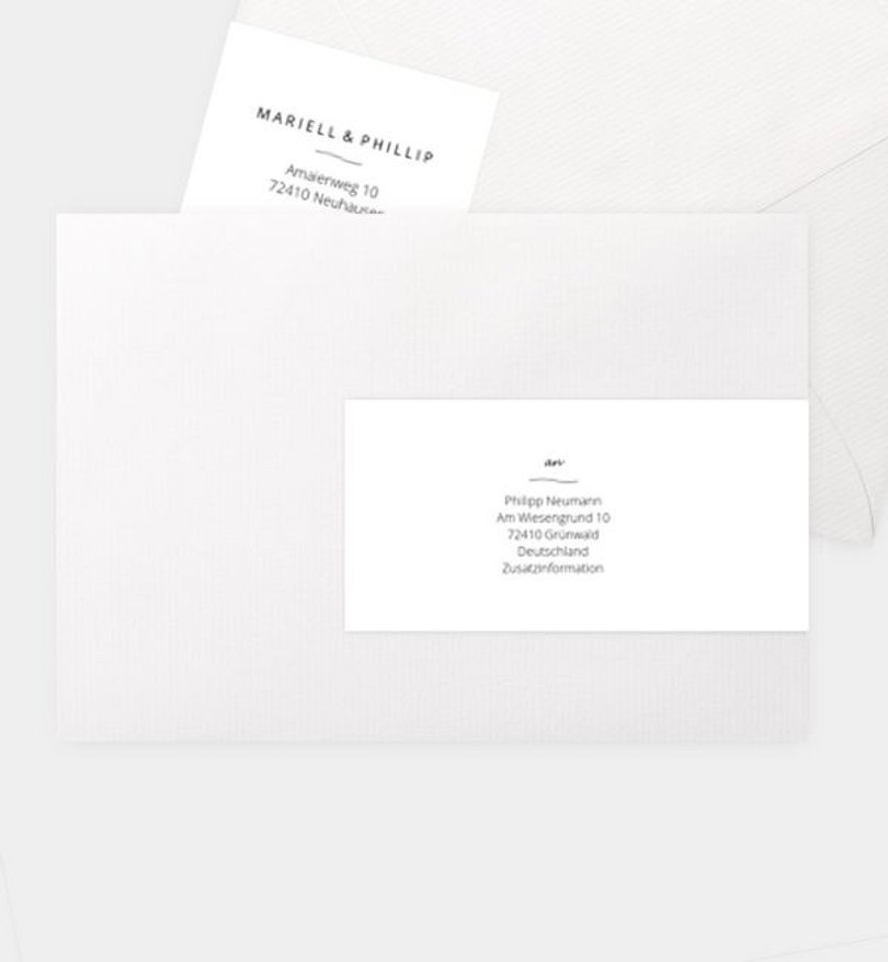 Adressaufkleber Hochzeit Clean Elegance