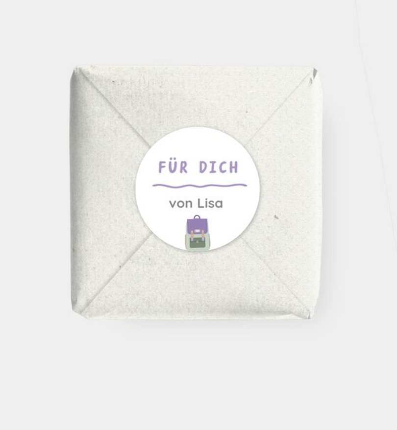 Geschenkaufkleber Einschulung Mein Schulranzen