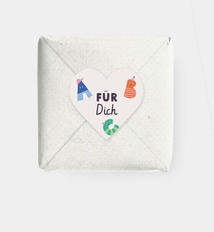 Geschenkaufkleber Einschulung ABC - Freunde