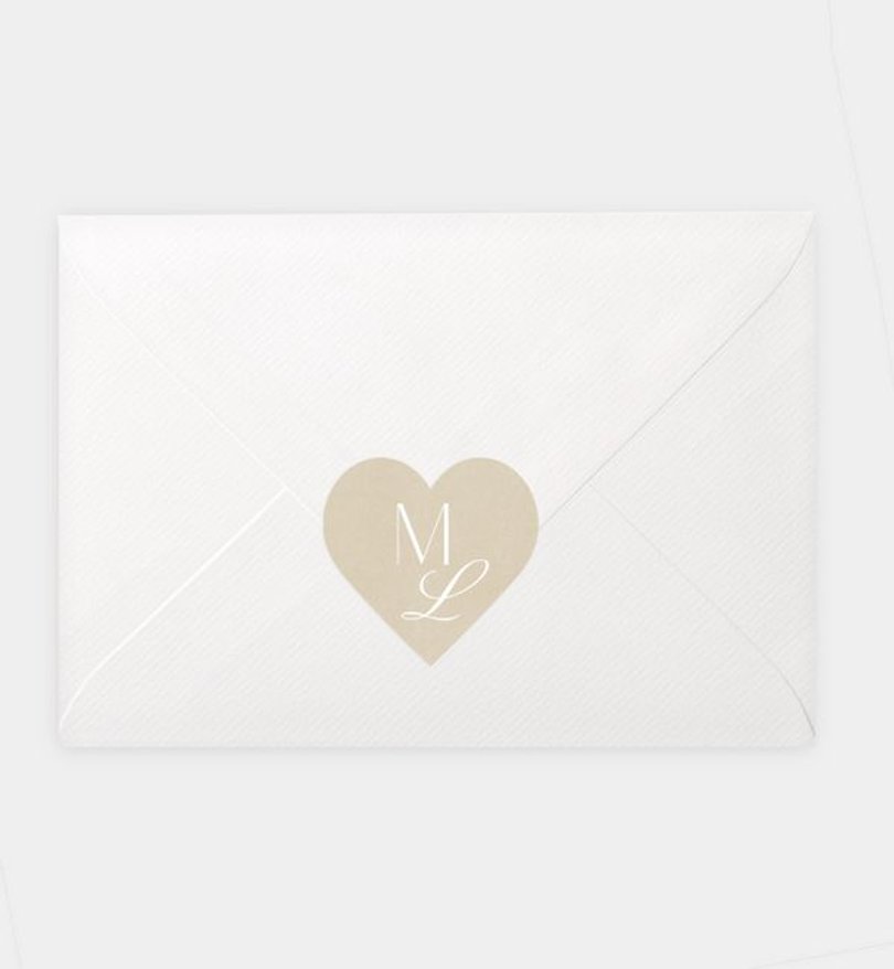 Siegelsticker Geburt Monogramm