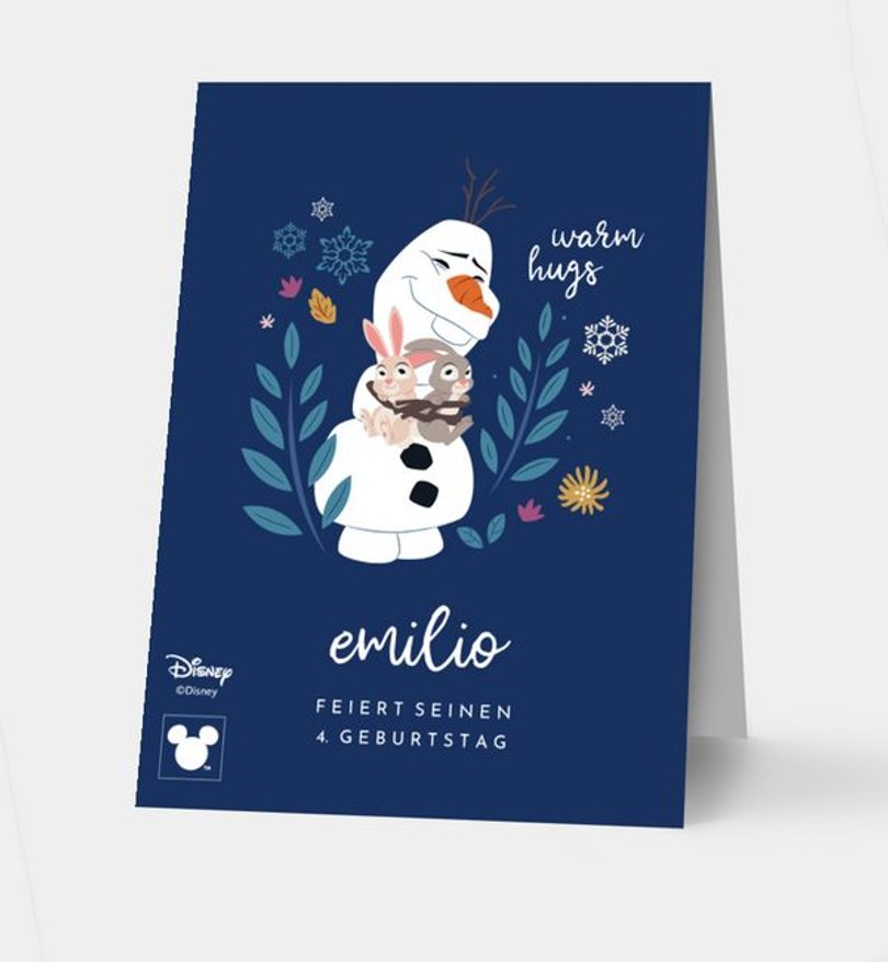 Gruppentischkarte Kindergeburtstag Frozen · Nature
