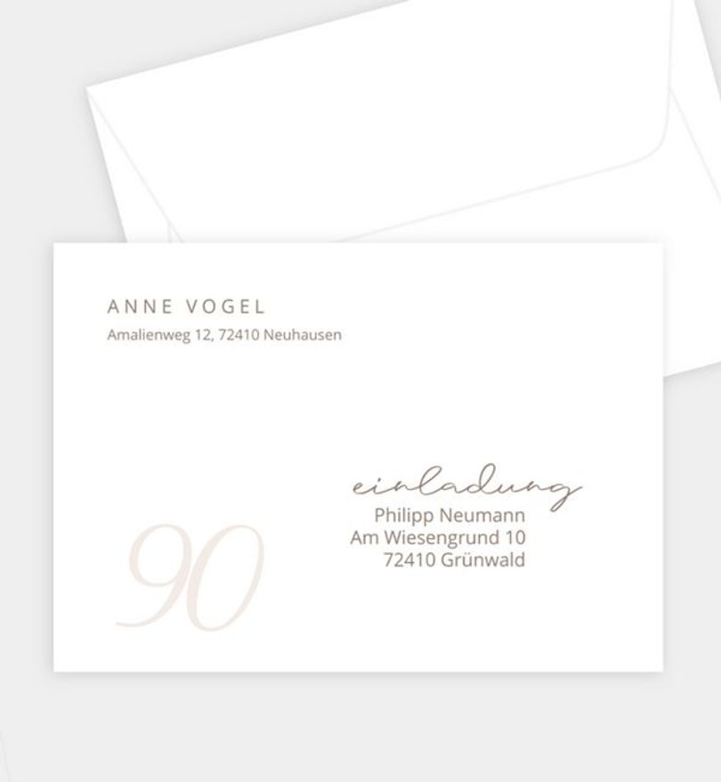 Briefumschlag Geburtstag Elegant Birthday
