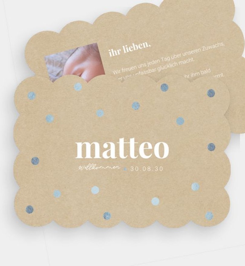 Geburtsanzeige Geburt Color Spots · Crafty