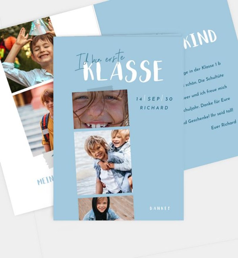 Dankeskarte Einschulung Endlich Schule