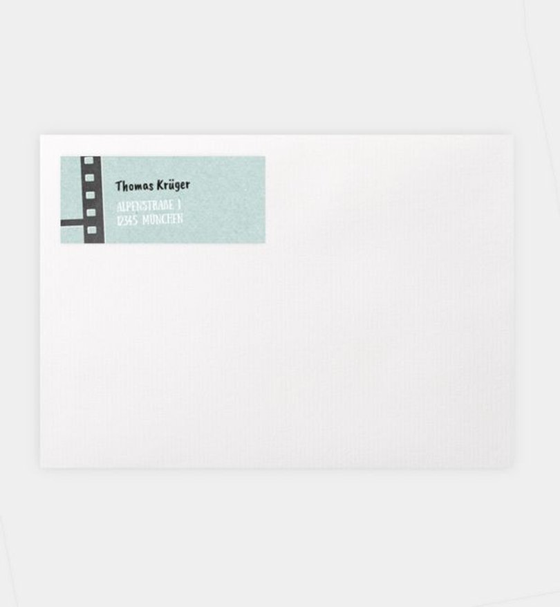 Absenderaufkleber Einschulung Schulparty