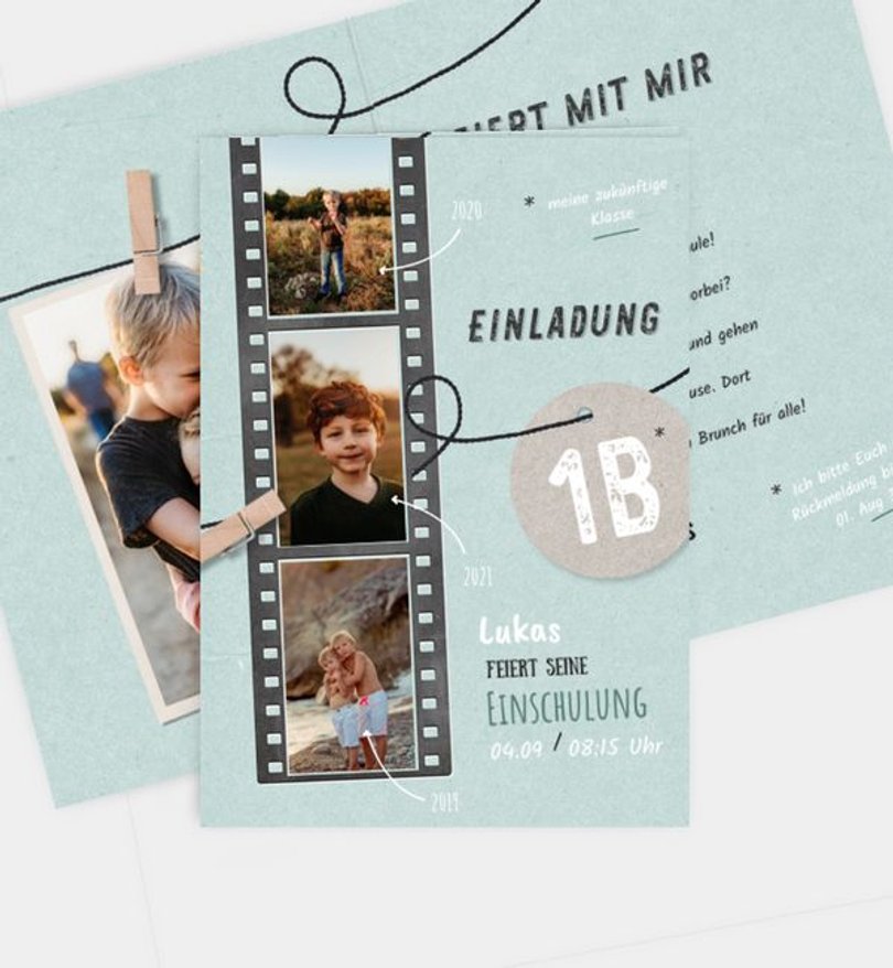 Einladungskarte Einschulung Schulparty