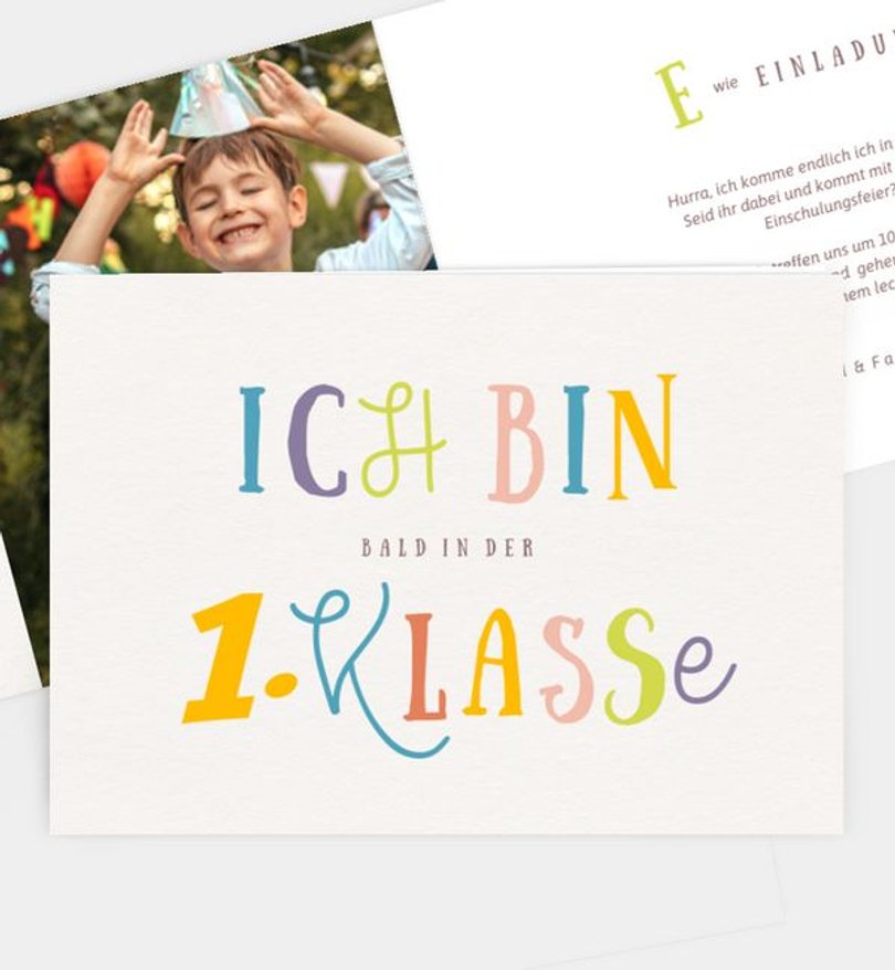 Einladungskarte Einschulung Erste Klasse