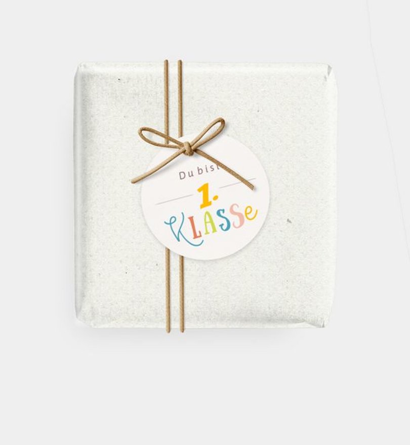 Geschenkanhänger Einschulung Erste Klasse