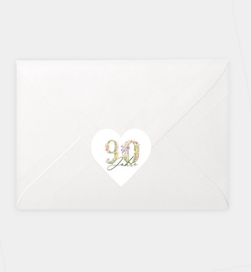 Siegelsticker Geburtstag Floral Number