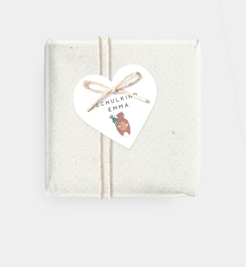 Geschenkanhänger Einschulung Cute animals