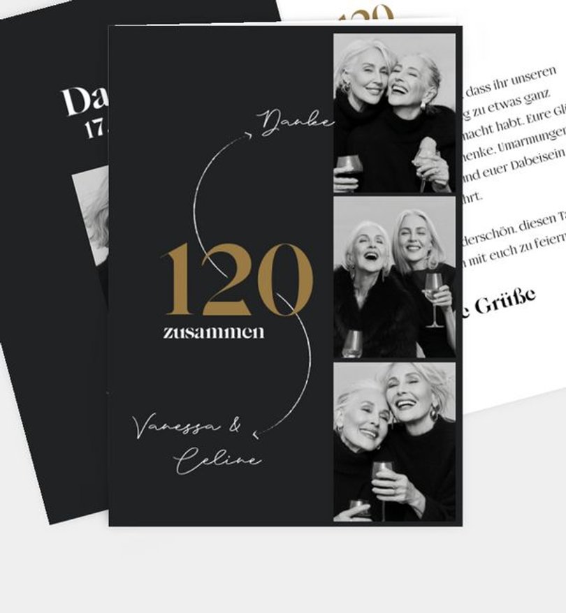 Dankeskarte Geburtstag Doppelgeburtstag