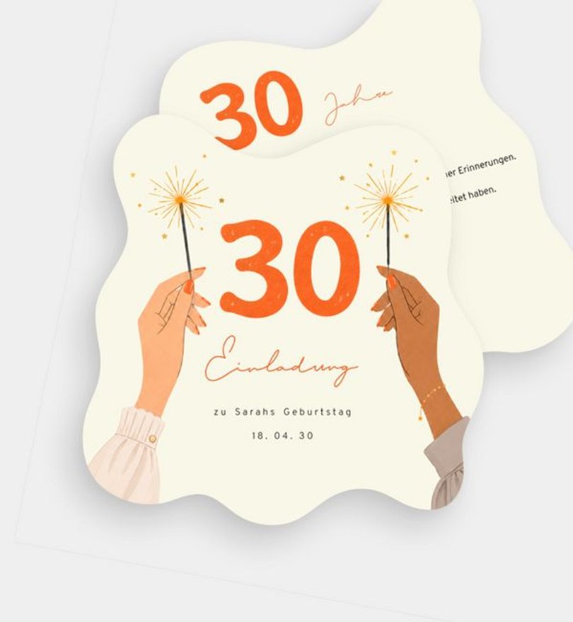 Einladungskarte Geburtstag Sparkling Number