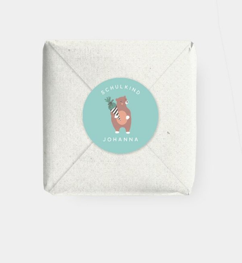 Geschenkaufkleber Einschulung Animals