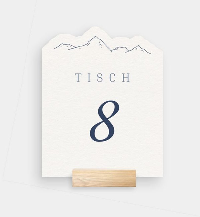 Tischnummer Hochzeit Montes