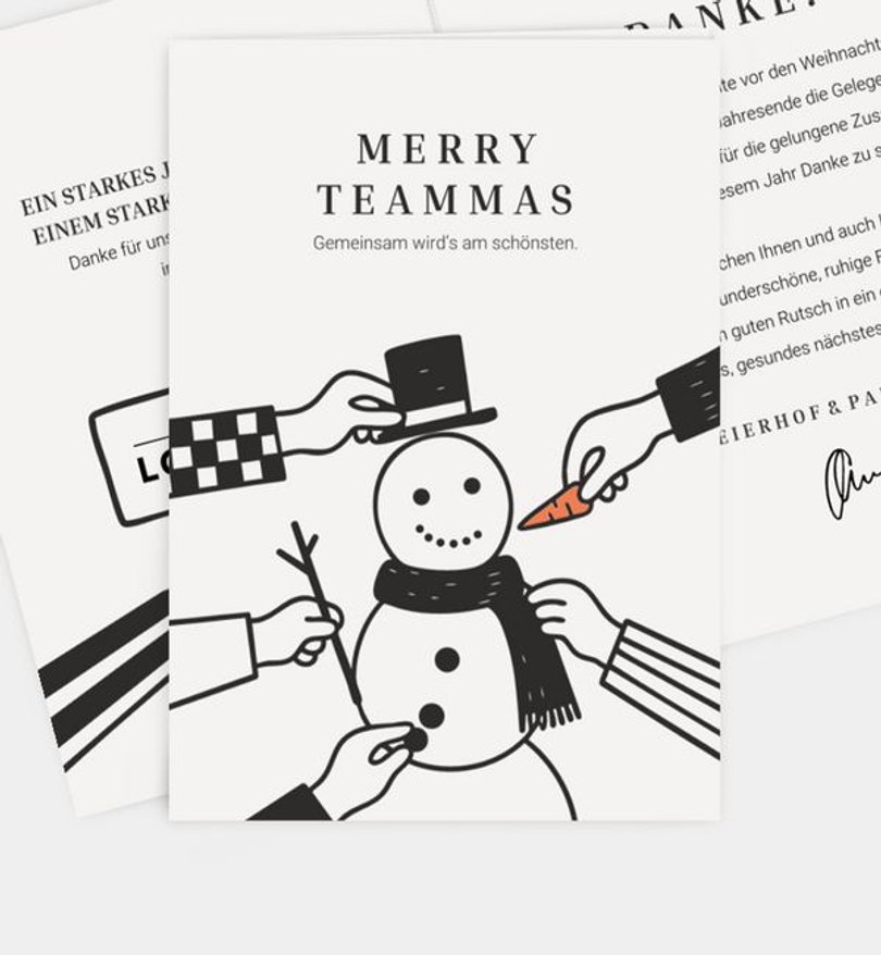 Weihnachtskarte Weihnachten geschäftlich Teammas